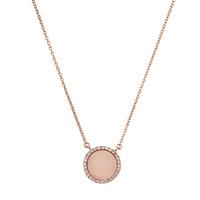 Michael Kors Heritage Rose Gold Tone Stone Set Necklace MKJ4330791