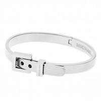 michael kors ladies heritage silver plated buckle bangle mkj6195040