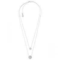 Michael Kors Ladies Brilliance Stainless Steel Pave Double Pendant Necklace MKJ5517040