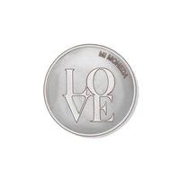 Mi Moneda \'Love\' Rhodium Plated 12mm Coin MON-LOV-01-XS