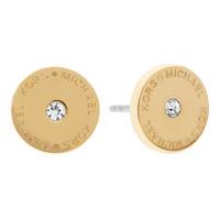 Michael Kors Yellow Gold Tone Logo Stone Set Stud Earrings MKJ4668710