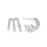 michael kors ladies brilliance cubic zirconia hoop earrings mkj5997040