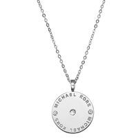 Michael Kors Heritage Steel Round Plaque Pendant MKJ2655040