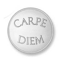 Mi Moneda \'Carpe Diem\' Rhodium Plated 29mm Coin MON-CAR-01-M