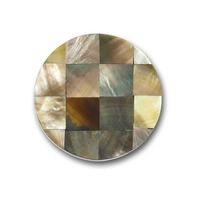 Mi Moneda \'Gaudi\' Brown Mosaic Mother Of Pearl 25mm Coin GAU-31-S