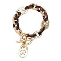 michael kors heritage gold plated tortoise open link bracelet mkj16757 ...
