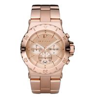 Michael Kors Bronze Chronograph Dial Rose Gold Plated Bracelet Watch MK5314