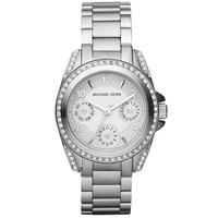 michael kors ladies blair silver chronograph watch mk5612