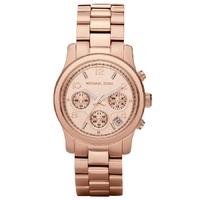 Michael Kors Rose Gold Plated Chronograph Dial Rose Gold Plated Bracelet Watch MK5128
