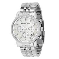 Michael Kors Ladies Chronograph Stone Dial Stainless Steel Bracelet Watch MK5020