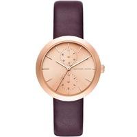 michael kors ladies garner leather strap watch mk2575