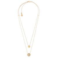 Michael Kors Ladies Brilliance Gold Plated Pave Double Pendant Necklace MKJ5516710