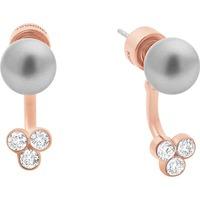 Michael Kors Fashion- Rose Gold-Plated Grey Beaded Earrings MKJ6302791