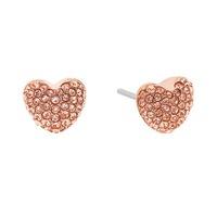 Michael Kors Brilliance Rose Gold Plated Heart Earrings MKJ6320791