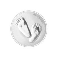 Mi Moneda \'Baby Feet\' Rhodium Plated 25mm Coin MON-BAB-01-S