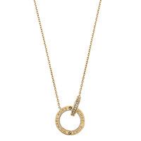 michael kors gold tone circular interlocking stone set necklace mkj467 ...