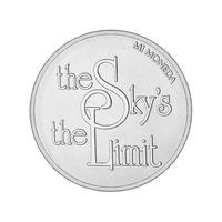 Mi Moneda \'Sky\'s The Limit\' Rhodium Plated 29mm Coin MON-SKY-01-M