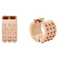 Michael Kors Iconic Rose Gold-plated Small Cubic Zirconia Studded Hoop Earrings MKJ6566791