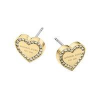 Michael Kors Heritage Gold Heart Logo Earrings