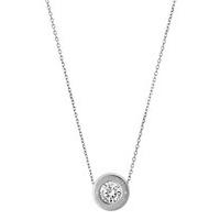 michael kors brilliance cubic zirconia logo necklace