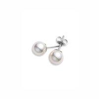 Mikimoto Ladies Classic 7mm AAA Pearl Stud Earrings in White Gold