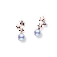 Mikimoto Ladies Starry Sky collection Pearl with Diamond Stud Earrings