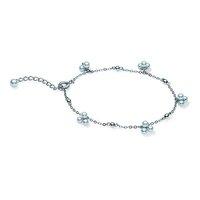 Mikimoto Ladies White Gold And Cluster Pearl Chain Bracelet