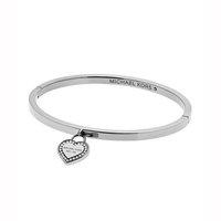 michael kors logo stone set heart bangle