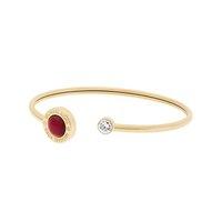 michael kors ladies logo gold tone zirconia and garnet bangle