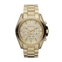 Michael Kors Ladies Bradshaw Chronograph Gold Plated Watch