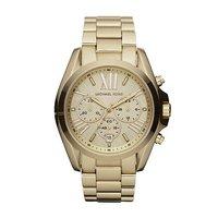 michael kors ladies bradshaw chronograph gold plated watch