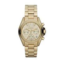 Michael Kors Ladies Bradshaw Mini Chronograph Gold Plated Watch