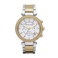 Michael Kors Ladies Parker Chronograph Glitz Two-Tone Watch