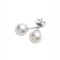 Mikimoto Ladies Classic 8mm A+ Pearl Stud Earrings in White Gold