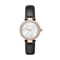 Michael Kors Ladies Mini Parker Black and Mother of Pearl Watch