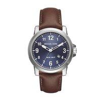 Michael Kors Mens Paxton Blue and Brown Leather Watch