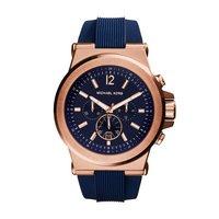 Michael Kors Gents Dylan Blue And Rose Gold Tone Chronograph Watch