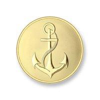 Mi Moneda Gold Plated Anchor and Faith Small Coin