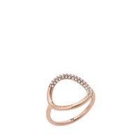 Michael Kors Brilliance Rose Tone And Zirconia Open Circle Ring