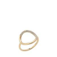 Michael Kors Brilliance Gold Tone And Zirconia Open Circle Ring