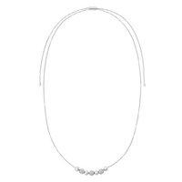 Michael Kors Brilliance Silver Bead Adjustable Necklace