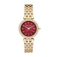 Michael Kors Mini Darci Gold Plated Red Dial Watch