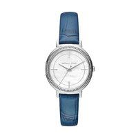 Michael Kors Ladies Cinthia Stainless Steel And Blue Leather Watch