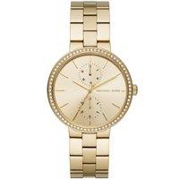 Michael Kors Ladies Garner Gold Tone Zirconia Bezel Watch