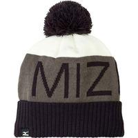 Mizuno Bobble Hat - Black/Charcoal/White