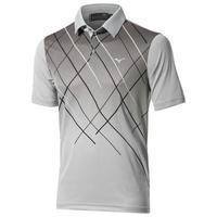 mizuno sublimation golf polo shirt high rise grey small