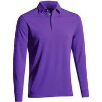 Mizuno Breath Thermo Long Sleeve Polo Shirt - Purple