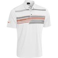 mizuno broken stripe golf polo shirt x large white m153