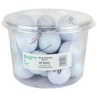 Mixed Premium Brands Recycled Grade A/B Golf Balls Bucket