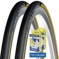 michelin lithion 2 tyres yellow 23c free tubes